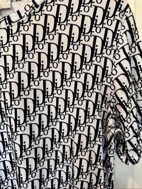 Dior Black & White Monogram Short Sleeve Tee